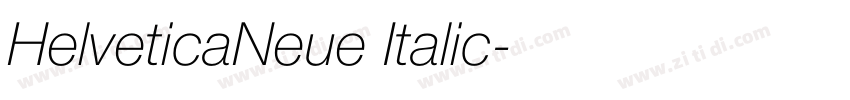 HelveticaNeue Italic字体转换